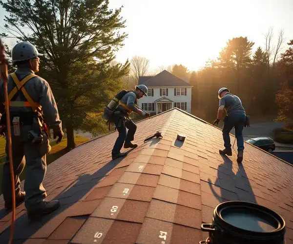 Bailey Hughes roofing team at work